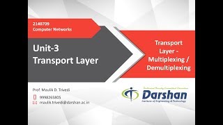 302  Transport Layer  Multiplexing  Demultiplexing [upl. by Eesdnil]