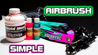 How To Paint An RC Car Body Shell With An Airbrush SIMPLE Rc Racing Shell [upl. by Aretahs67]