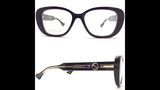 gucci gg1559ok black and gold eyeglasses [upl. by Bat]