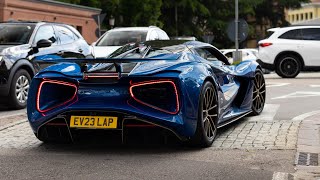 2000hp Lotus Evija driving on street [upl. by Olinde]