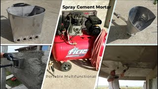 High Efficiency Pneumatic Portable Multifunctional Spray Machines Cement Mortar [upl. by Adnahsal]