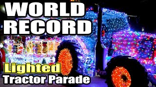 WORLDS LARGEST Lighted Tractor Parade  Linesville PA [upl. by Jaquelyn]