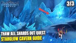 Thaw all the Shards Out Quest 33 Starglow Cavern Dragonspine Genshin Impact 12 Guide [upl. by Ellehcyar]