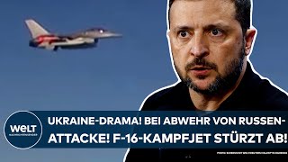 PUTINS KRIEG UkraineDrama Bei Abwehr von RussenAngriff F16Kampfjet stürzt ab  Pilot tot [upl. by Waring]