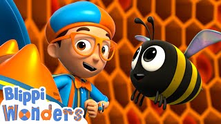 Blippi Wonders  Honey Bees  Blippi Animated Series  Cartoons For Kids [upl. by Kcirre]