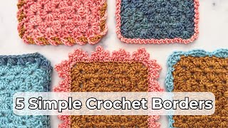 FAST and EASY Crochet Borders for Beginners  Crochet Edging for Blankets Tutorial [upl. by Aoket]