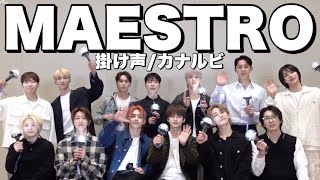 【 掛け声応援法カナルビ 】MAESTRO  マエストロ   SEVENTEEN  세븐틴セブンティーン  【 응원법 】 [upl. by Guntar]