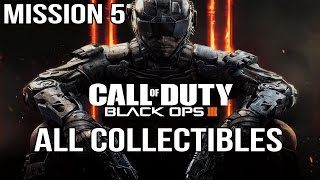 Call of Duty Black Ops 3  Mission 5  All Collectibles Guide Curator Trophy Achievement [upl. by Enitsej]