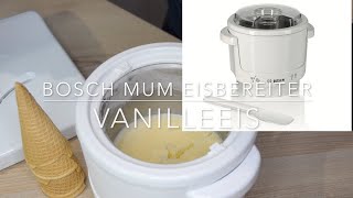 Vanilleeis🍨mit der Bosch MUM 4 oder 5 Küchenmaschine Eis in 20 Minuten drei Zutaten boschmum eis [upl. by Ennovyhc544]