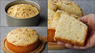 Eggless Suji Cake Recipe  Without Oven  Easy Homemade Suji Cake Recipe  Rava Cake Recipe [upl. by Vyse441]