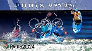 Kayak cross CRAZINESS Get to know the newest Olympic sport  Paris Olympics  NBC Sports [upl. by Aivul731]