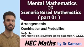 Lec 4 Part1 Hec MathsMental MathematicsProbabilitiesPossible CombinationsArrangments DrKamran [upl. by Schafer]