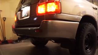 Lexus LX470100 Series Land Cruiser Exhaust  Muffler Delete [upl. by Humble749]