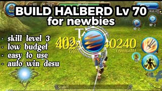 Toram Online  Build Halberd Lancer Level 70 for newbies [upl. by Forbes]