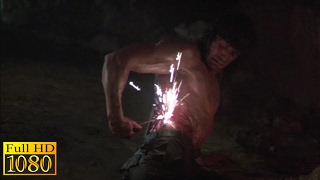 Rambo 3 1988  Gunpowder Cauterization Scene 1080p FULL HD [upl. by Dlared]