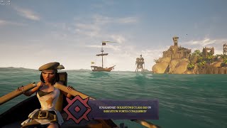 FoF Steal Vs GH Sloop He tried swim Fortuna Rowy kegs  Sea of Thieves [upl. by Okram]