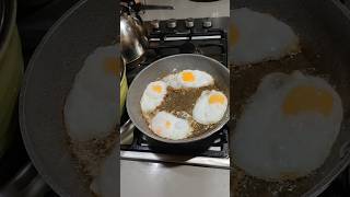 WELL DONE OVEREASY EGGS asmr satisfying [upl. by Lertnom]