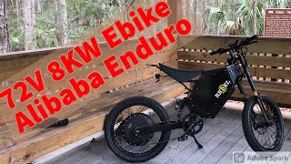 72v 8kW Stealth Bomber Ebike clone First ride 2021 [upl. by Emie]