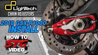 Lightech 2018 Suzuki GSXR1000 Chain Adjusters Install  Sportbike Track Gear [upl. by Huan114]