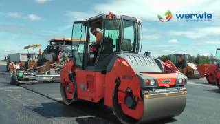 Beschicker Fertiger Walzen WERWIE Maschinen am Flughafen Büchel [upl. by Khalil]