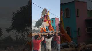 Krishnanagar rajbari ma rajarajeshwari jagadhari pratima nironjoner kichu mujhorto❤️🙏🙏 [upl. by Annait]