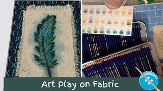 Inktense Pencils on Fabric Art Play on Fabric [upl. by Barmen]