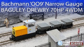 HM203 Bachmann Narrow Gauge BaguleyDrewry 4wDM for OO9 [upl. by Pachton]