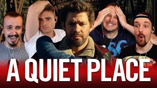 A QUIET PLACE 2018 MOVIE REACTION  First Time Watching [upl. by Nrubliw960]