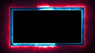 Glowing frame black screen  Neon light border  Frame template video background [upl. by Tirb]