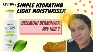 SIMPLE HYDRATING LIGHT MOISTURISER REVIEW  MOISTURISER FOR ALL SKIN TYPES [upl. by Eda]