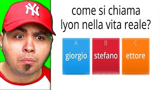 FACCIO IL QUIZ Difficile SU LYONWGF [upl. by Ynots]