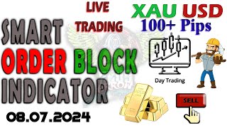 Live Trading with Smart Order Block Indicator gold xauusd orderblocks forex [upl. by Rorry]