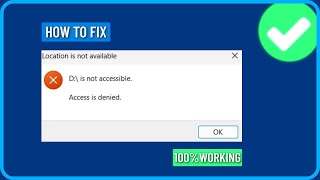 How to Fix Drive is Not Accessible Access Denied Error in Windows 111087 [upl. by Matthews]