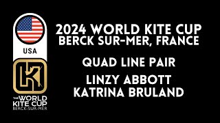 2024 World Kite Cup  Quad Line Pair  Linzy Abbott and Katrina Bruland [upl. by Lenci]