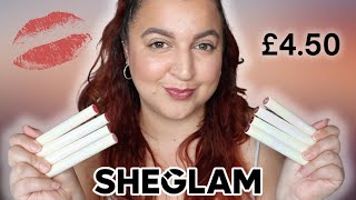 SHEGLAM POUT PERFECT SHINE LIP PLUMPER LIP SWATCHES  LIPSTICKLIZZIE [upl. by Betta253]