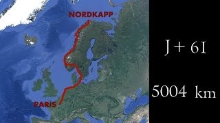 Paris  Nordkapp by bike 5004 km 61 days [upl. by Anairam]