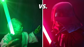 Size Matters Not  Watch This Yoda Vs Vader Lightsaber Duel starwars [upl. by Richy]