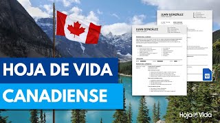 Hoja de Vida estilo Canadiense Formato 2024 [upl. by Tlevesoor]