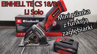 Einhell TE CS 18 89 Li Solo Mini Pilarka  Zagłębiarka  TEST [upl. by Lamhaj]