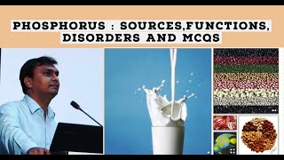 Phosphorus  Sourcesfunctionsdisorders amp MCQs of Phosphorus  Biochemistry [upl. by Clute]