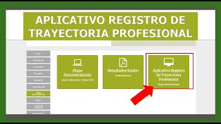 APLICATIIVO REGISTRO DE TRAYECTORIA PROFESIONAL nombramientodocente nombramientoprimaria [upl. by Eillen]