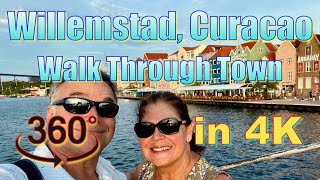 360° Willemstad Curacao Curaçao  Walking Through Town in 4K [upl. by Akir]