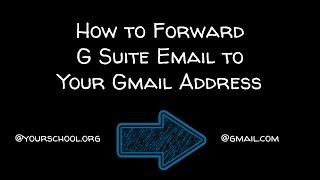 How to forward your G Suite email to a personal Gmail account [upl. by Ybbob]