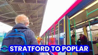 Docklands light Railway DLR Train Journey  Stratford  Poplar  May 2023 [upl. by Lenod]