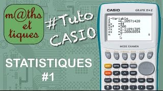 STAT  Afficher les caractéristiques statistiques 1  Tutoriel CASIO [upl. by Elyrrad]