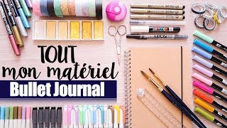 Tout mon matériel BULLET JOURNAL swatches  Calligraphie Stylos Aquarelle [upl. by Harbed]