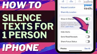 iOS 17 How to Silence Text Notifications for One Person on iPhone [upl. by Imhskal]