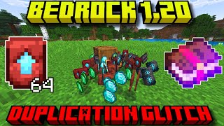 MINECRAFT BEDROCK 120 DUPLICATION GLITCH Playstation Xbox Switch MCPE PC [upl. by Shenan812]