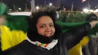 Ethiopians in Toronto celebrating after the Ethiopian government takes control of Tigray Region [upl. by Eninahs]