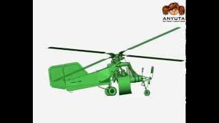 Flettner Fl282 V21 Kolibri helicopter 3D model [upl. by Aikaj]